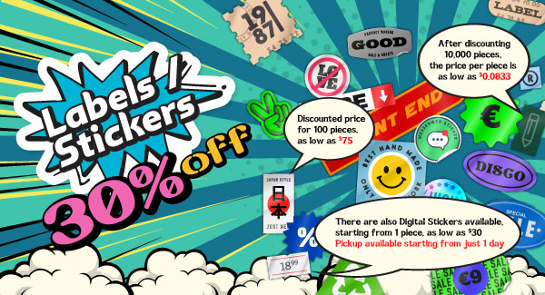 Labels / Stickers 30% off