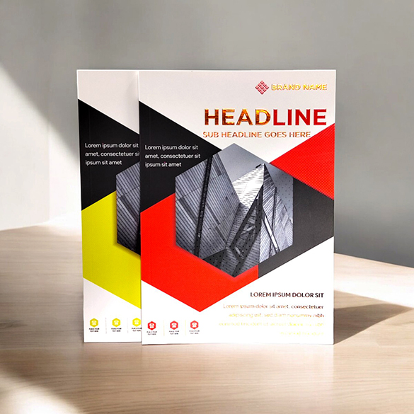 彩色膠裝書，可以印製頁數多的內容，此3本膠裝書分別是場刊，雜誌，及公司刊物