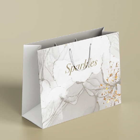 Two straight paper bags made of 210g single-color paper, with bright and durable colors and already laminated