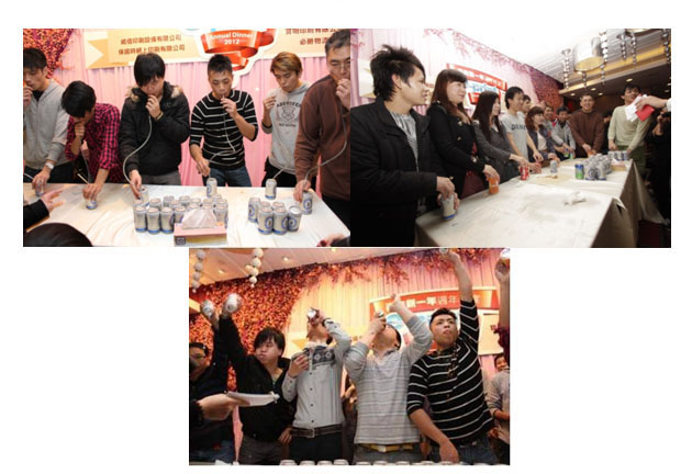 競飲大賽，各e-print同事各出奇謀，啤酒汽水罐罐清﹗