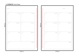 A4 Inside page template 3 - Calendar Design 