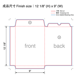  9"X12 1/8"Envelope Folder with Eyelet