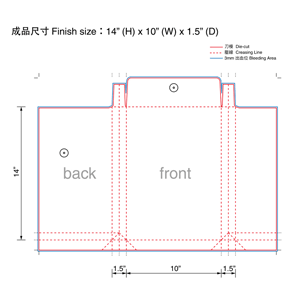 10"X14"X1.5"Envelope Folder with Eyelet