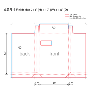 10"X14"X1.5"Envelope Folder with Eyelet with Window  