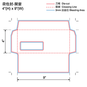 4" X 9" Wallet Style Envelope with Window
