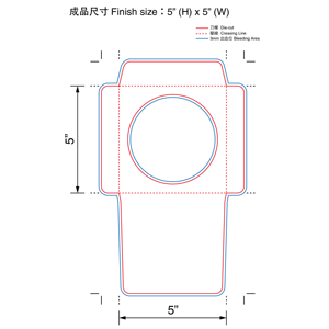 5"X5" CD封套有窗刀模