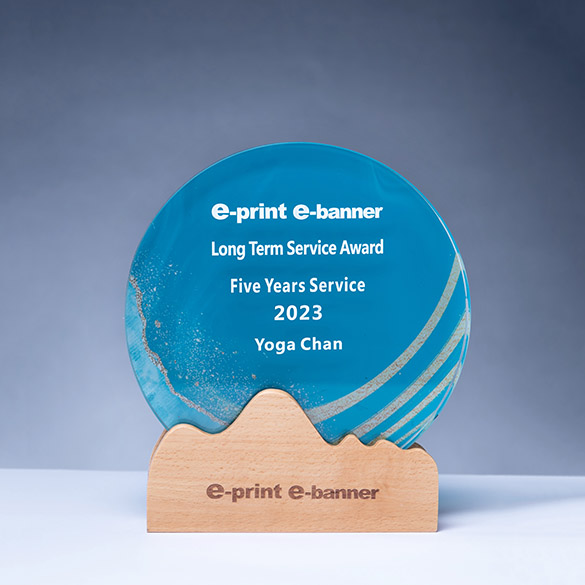 木質水晶獎座 - B007