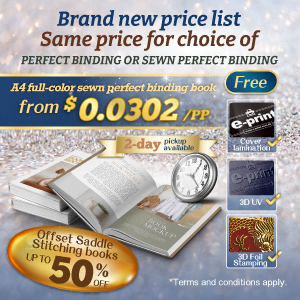 Saddle Stitching Booklet, Sewn / Perfect Binding Booklet Up to 50% off